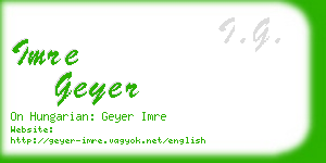 imre geyer business card